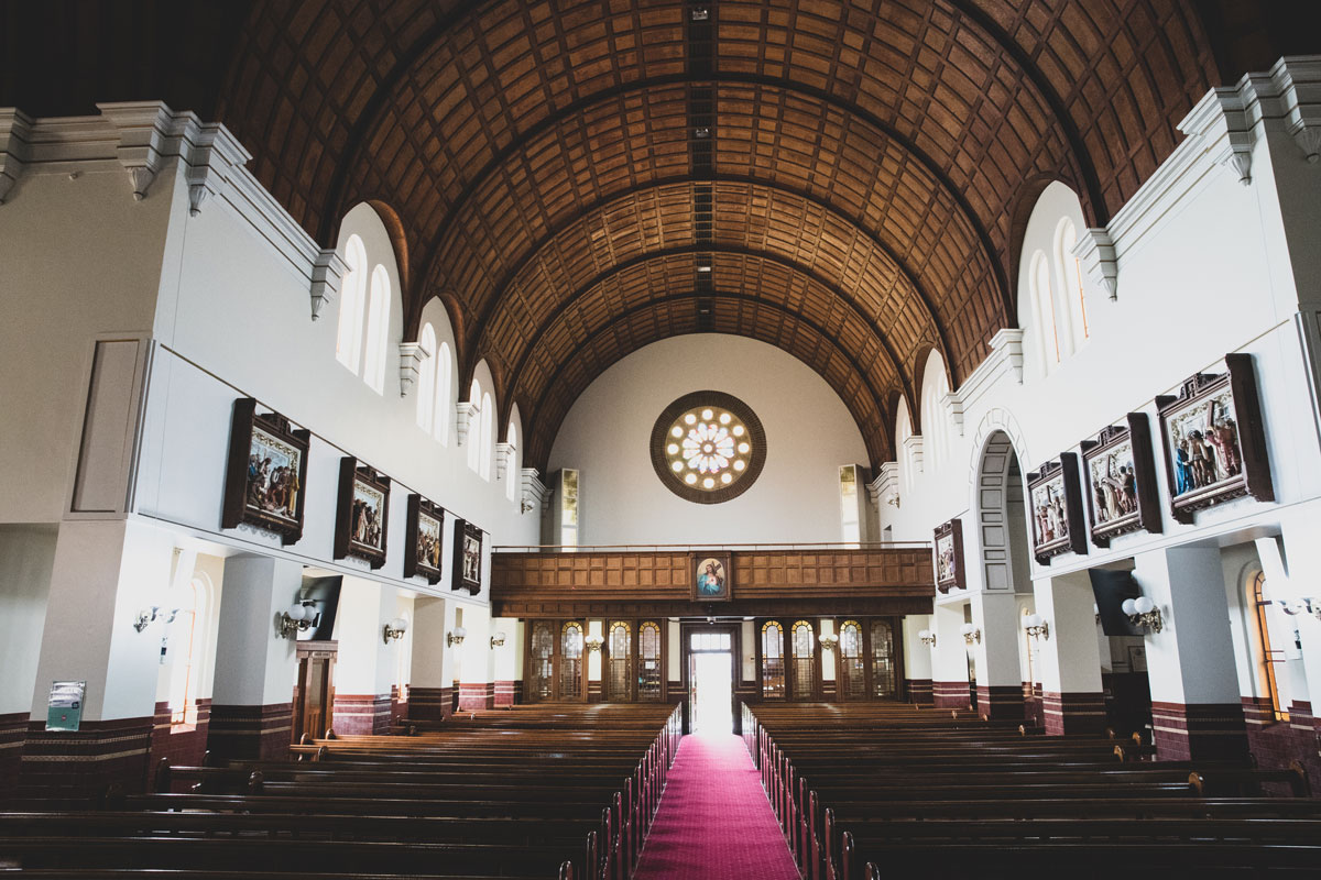 The interior of Sacred Heart Cathedral